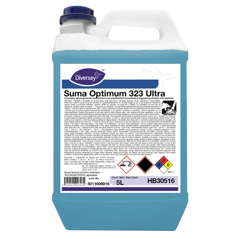 Bidon Suma Optimum 323 Ultra | Limpiador Desengrasante Sanitizante | HB30516