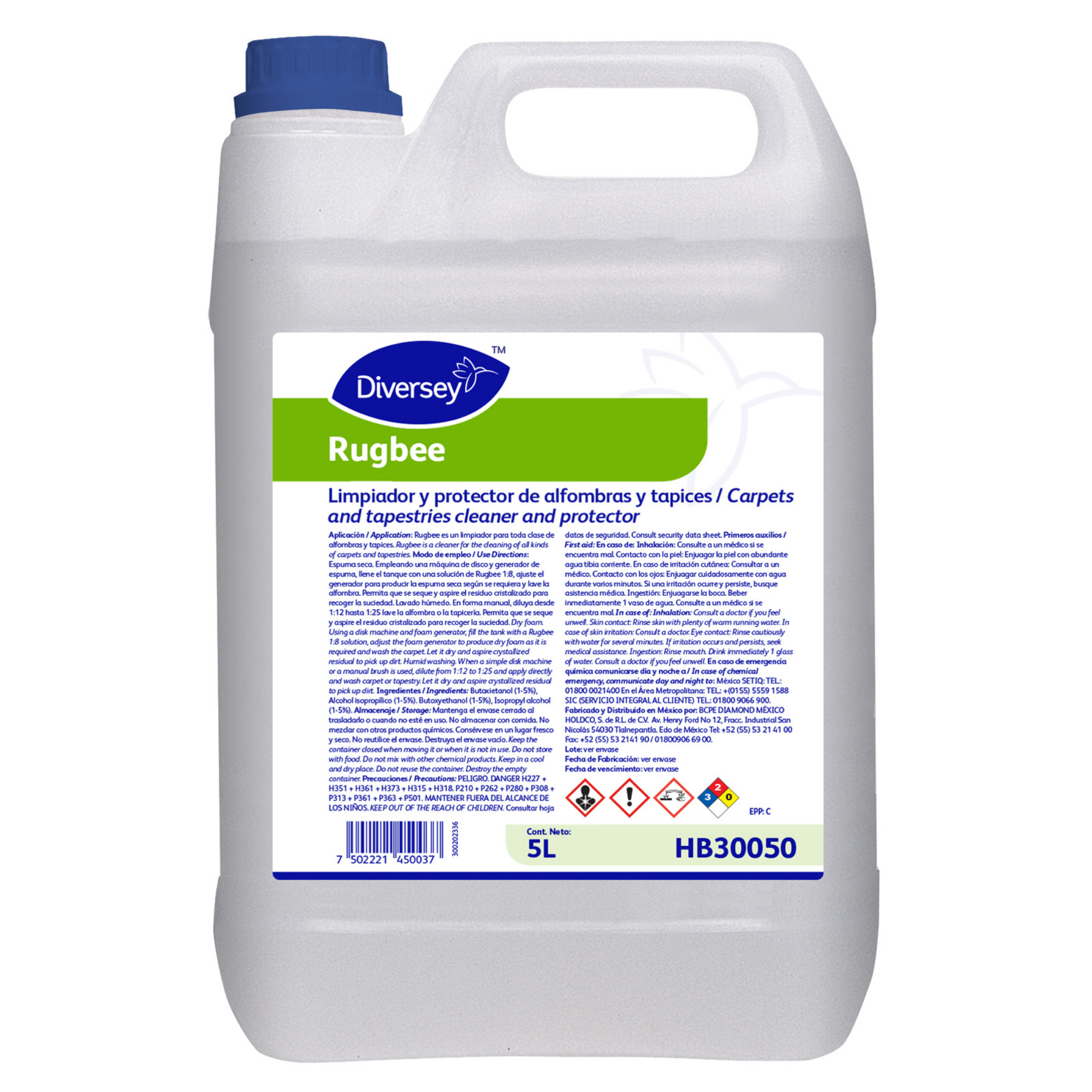Limpiador y Protector de Alfombras Rugbee Diversey HB30050