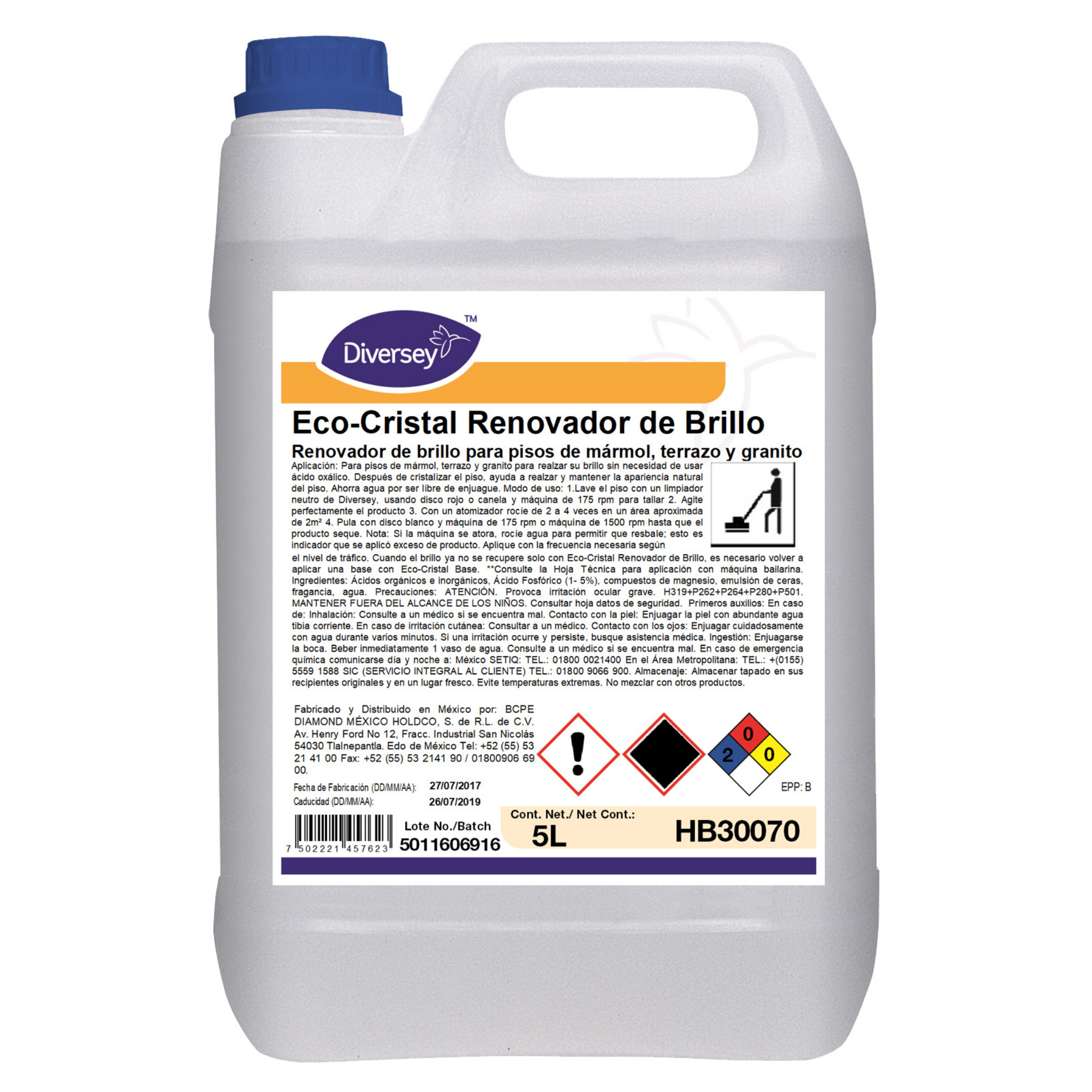 Eco-Cristal Renovador de Brillo Diversey HB30070 500ml