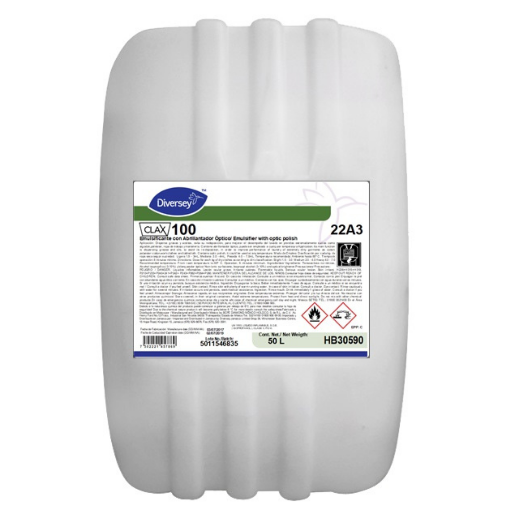 Detergente Lavandería Clax 100 22A3 Diversey 50L