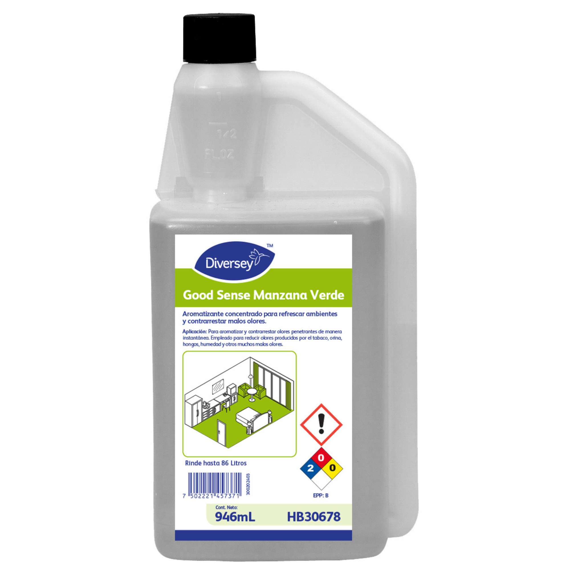 Aromatizante Manzana Verde Concentrado Diversey 946ml