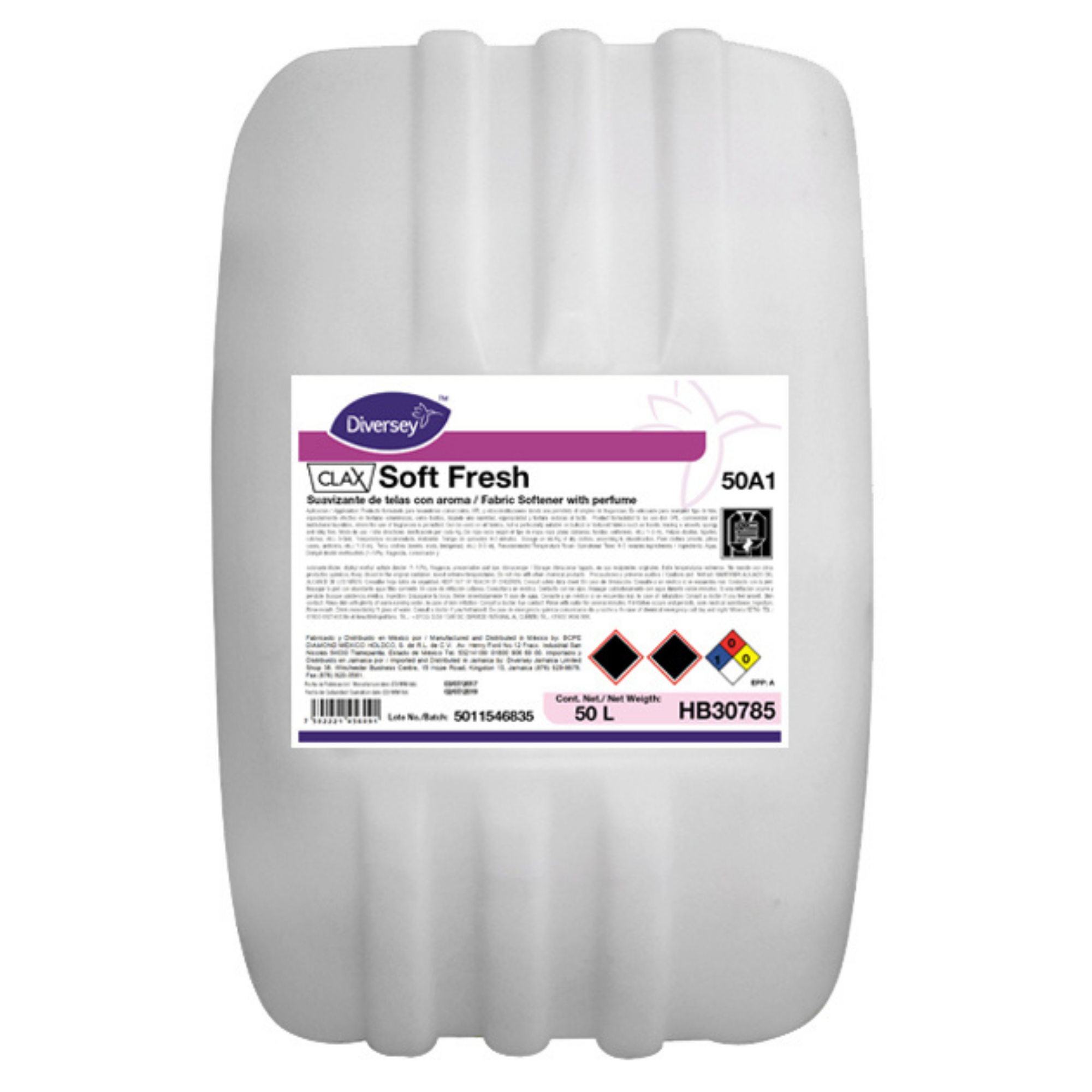 Suavizante Textil Profesional Clax Soft Fresh 50L Diversey HB30785