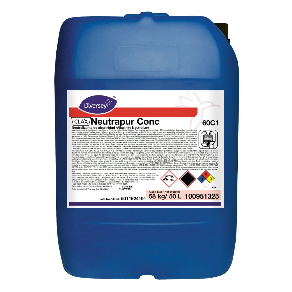 Diversey¬Æ Cuidado de Prendas Clax Neutrapur Conc. 60C1 (100951325) - Karlan ¬°Marca la Limpieza!100951325